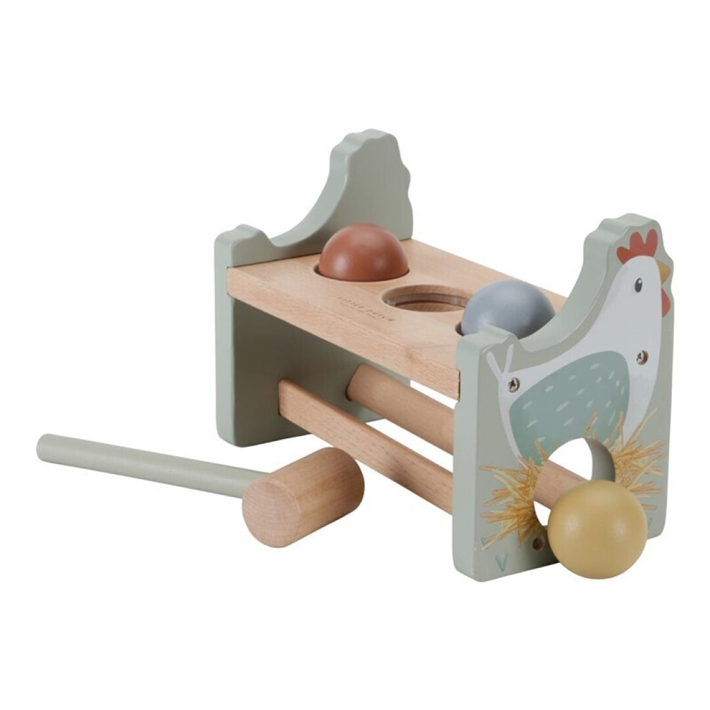 Banco golpeo con bola pequeña granja - Little Dutch