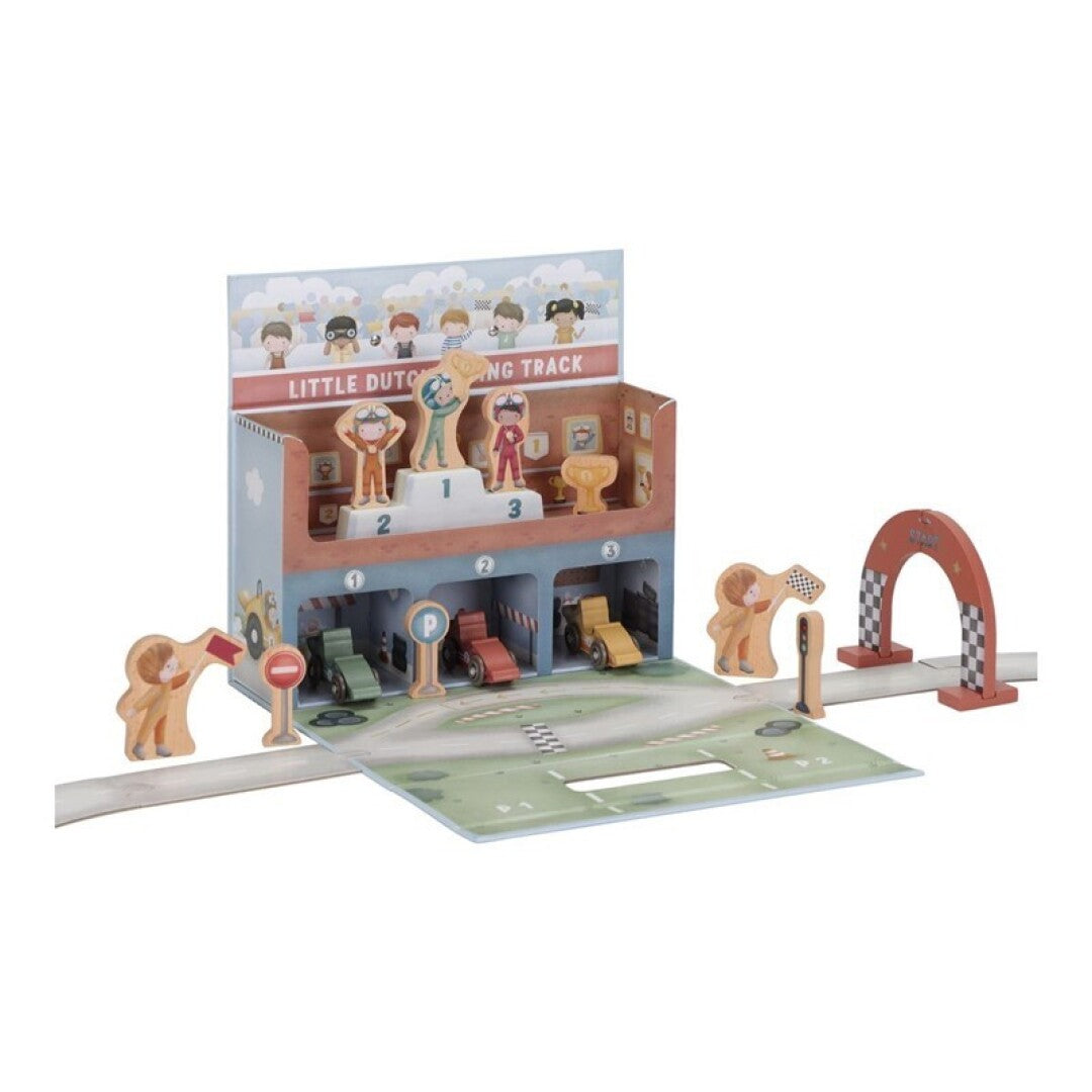 Caja de juego con pista carreras fsc - Little Dutch