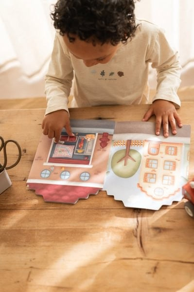 Libro pegatin crea tu historia bomberos - Little Dutch