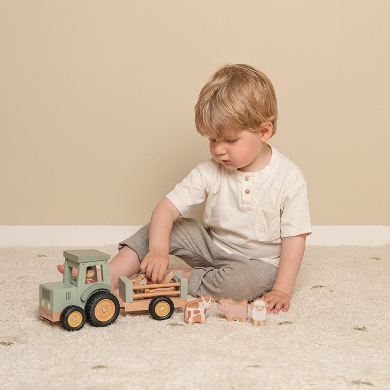 Tractor con trailer pequeña granja FSC - Little Dutch