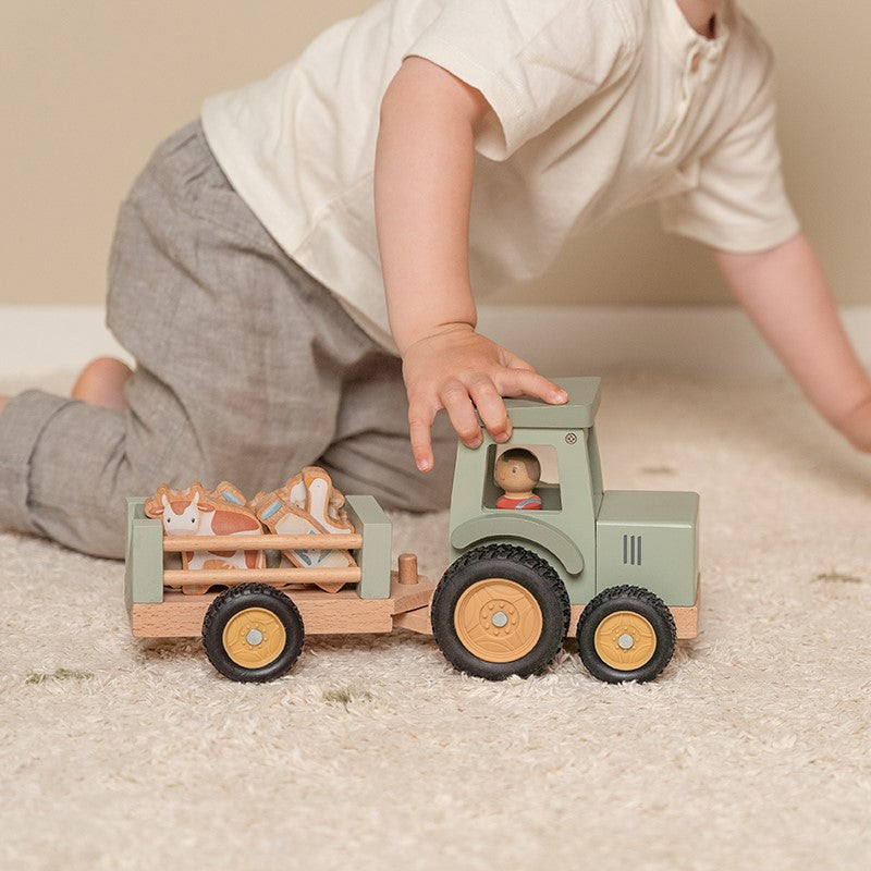 Tractor con trailer pequeña granja FSC - Little Dutch